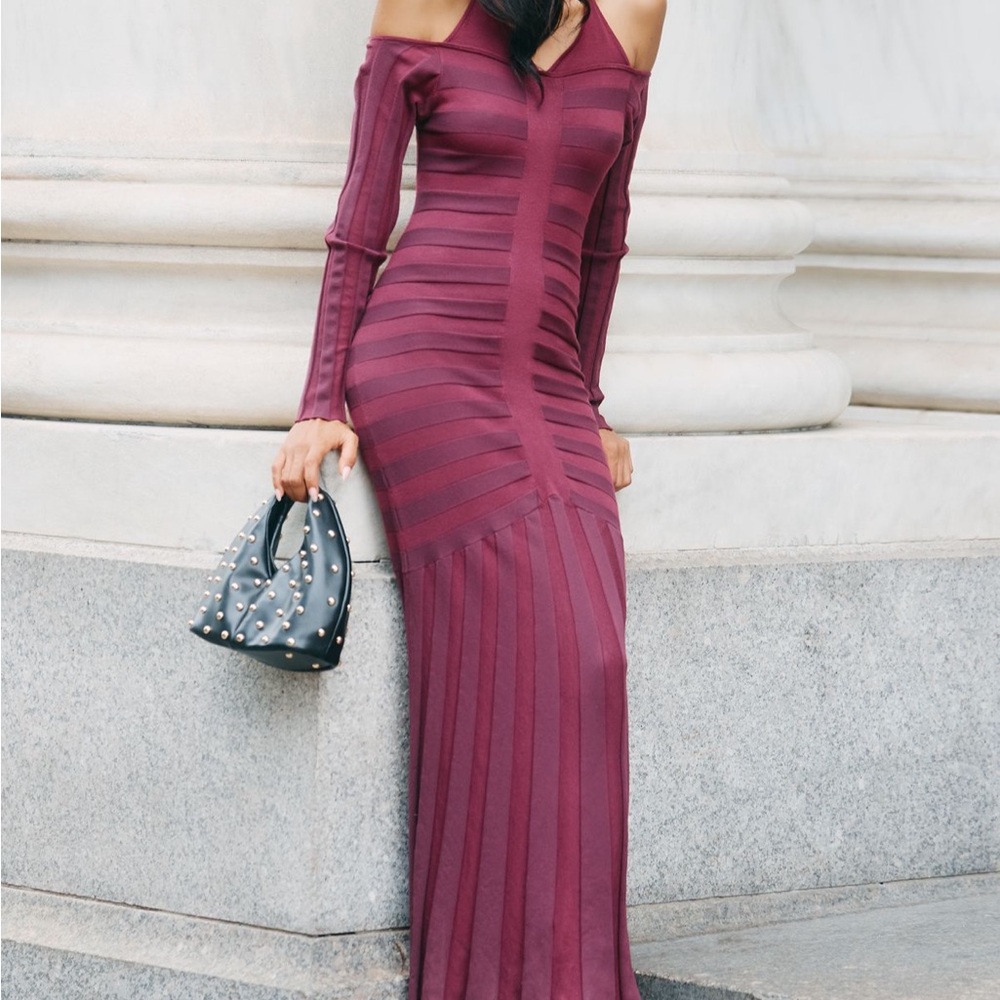 Anthropologie Burgundy Dress